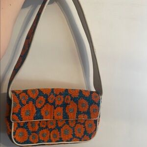 Staud Orange and Blue Patterned Women's Bag